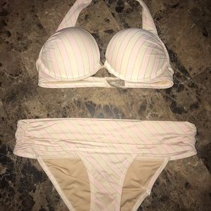 Pink/creamstripe Victoria’sSecret Bombshell bikini